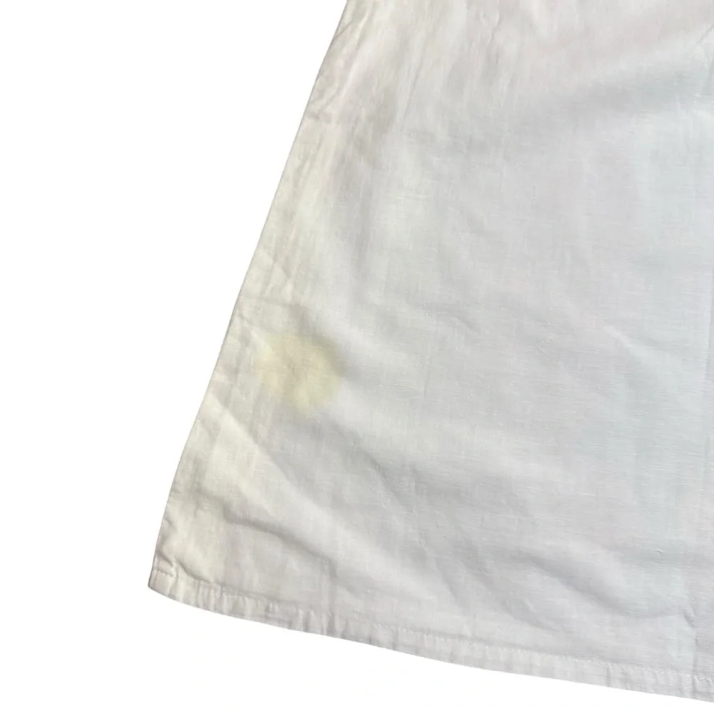 Gymboree Toddler Girls White Linen Blend Bird Print Short Sleeve Dress Size 3T